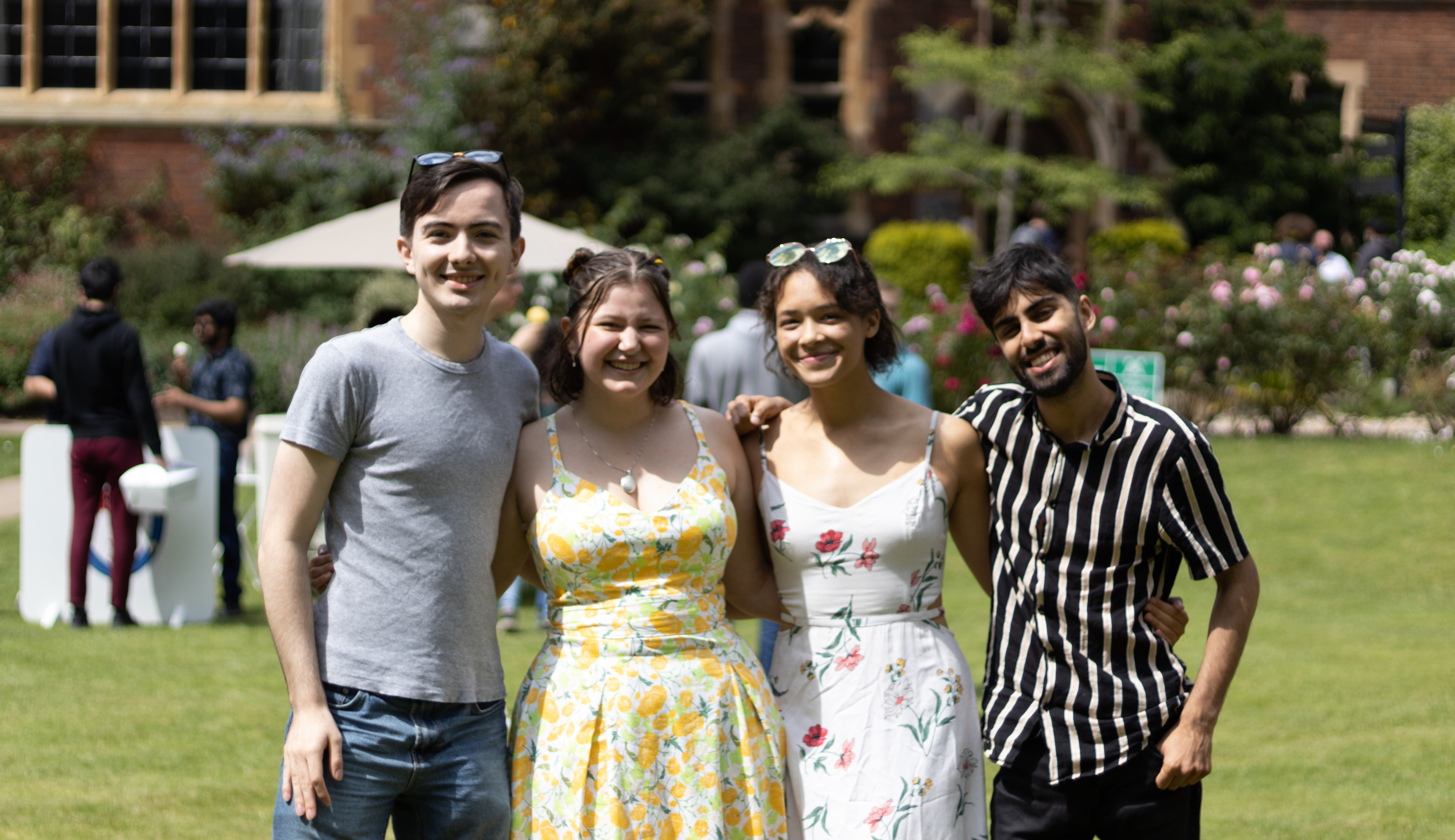 Students summer picnic in the Homerton grounds