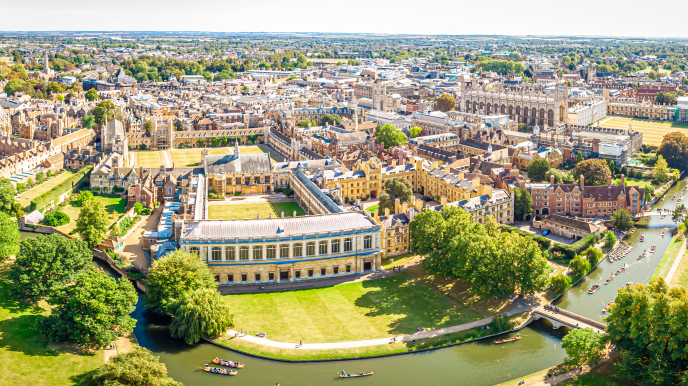 University of Cambridge aerial view