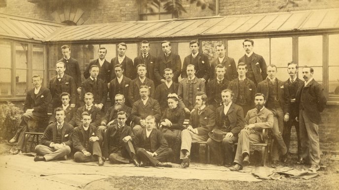 Men students at Homerton College London, 1889-1890.