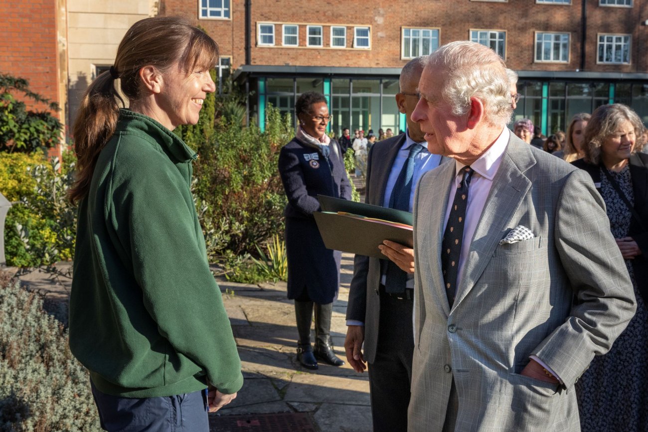 Head Gardener meeting HRH Prince Charles
